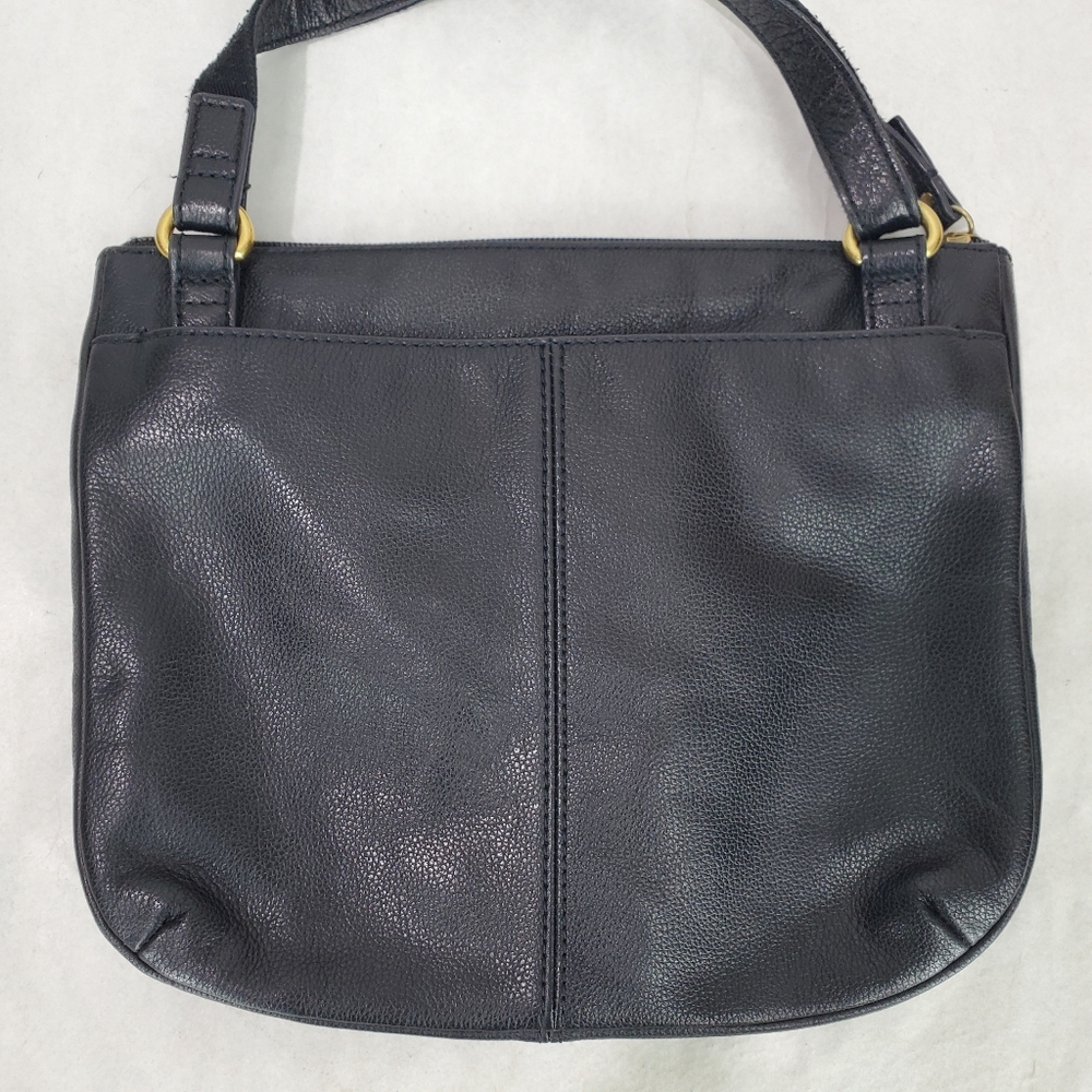 FOSSIL 1954 Black Pebbled Cowhide Leather Adjustable Crossbody Bag & Coin Purse - Picture 8 of 16